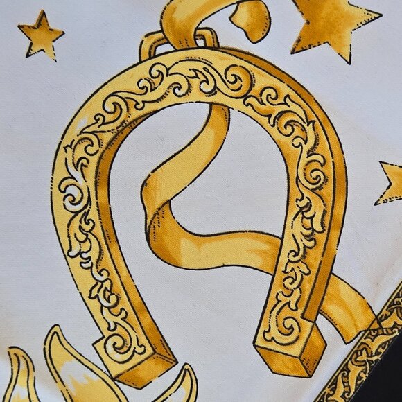 Loris Azzaro Celestial Silk Scarf Sun Moon Stars Zodiac - Picture 7 of 10